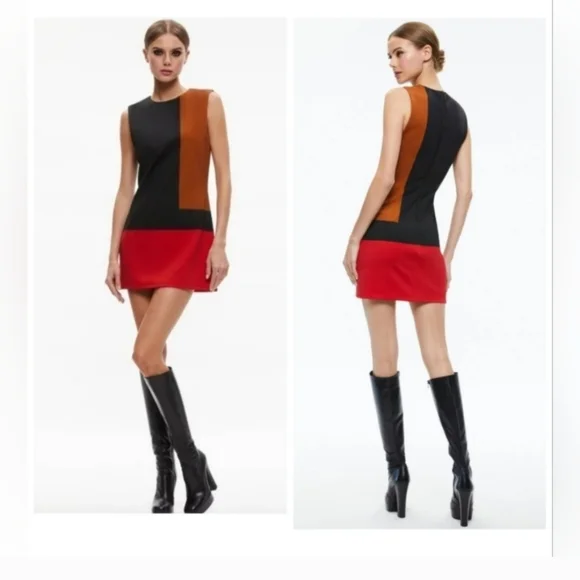 ALICE + OLIVIA WYNELL MINI DRESS SIZE 12 NWOT $495 - Picture 4 of 16